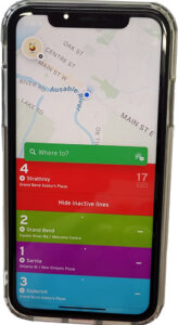 Mobile Phone with transit app